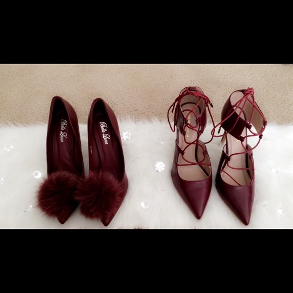 Shoe Republic LA Shoes - 💕BUNDLE DEAL 💕 BRANDNEW Burgundy Stiletto Heels